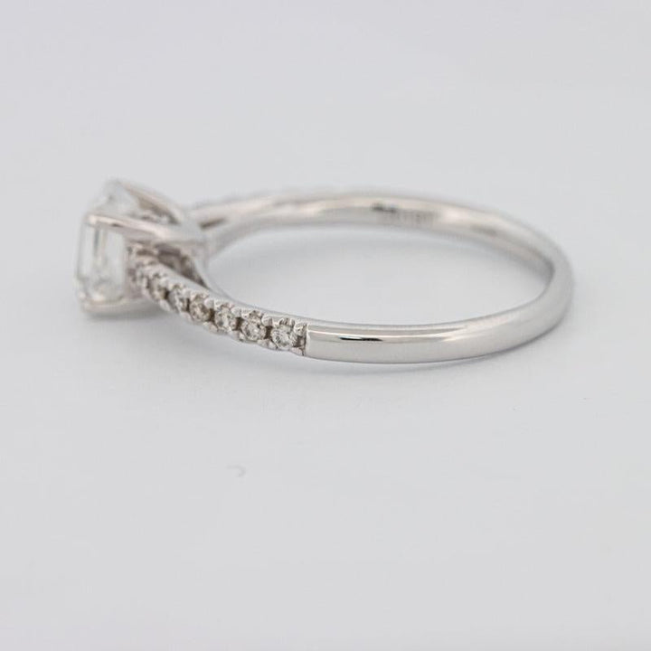 1 CT Square Radiant Solitaire Pavé Ring - ZIZOV DIAMONDS