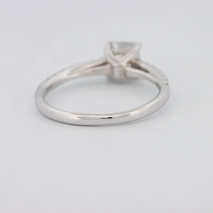 1 CT Square Radiant Solitaire Pavé Ring - ZIZOV DIAMONDS