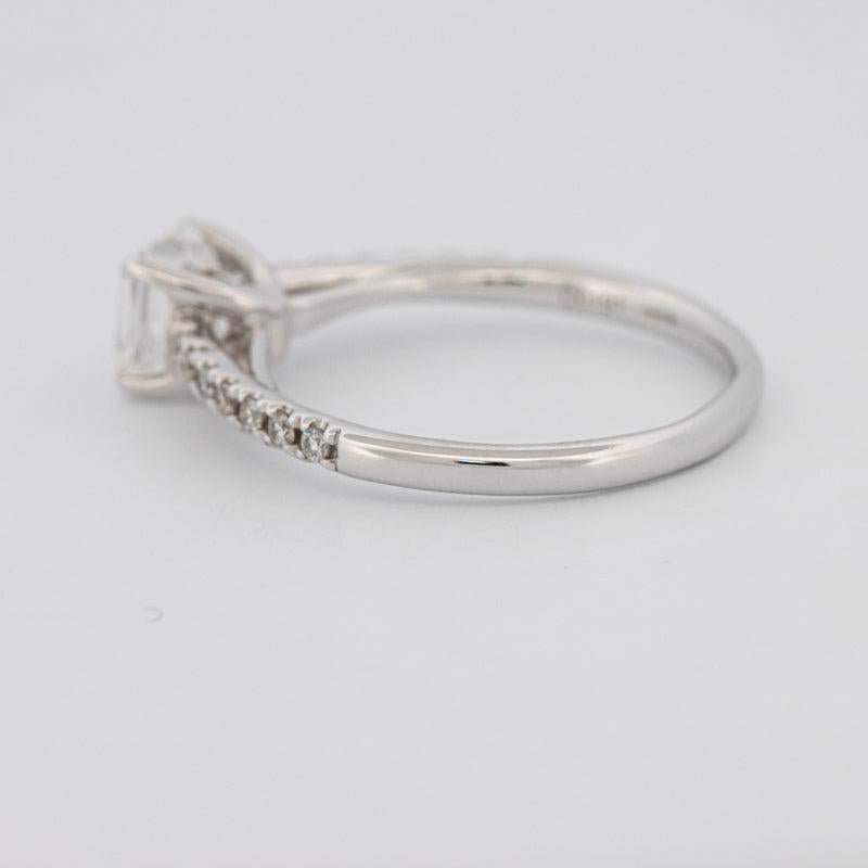 1 CT Square Radiant Solitaire Pavé Ring - ZIZOV DIAMONDS