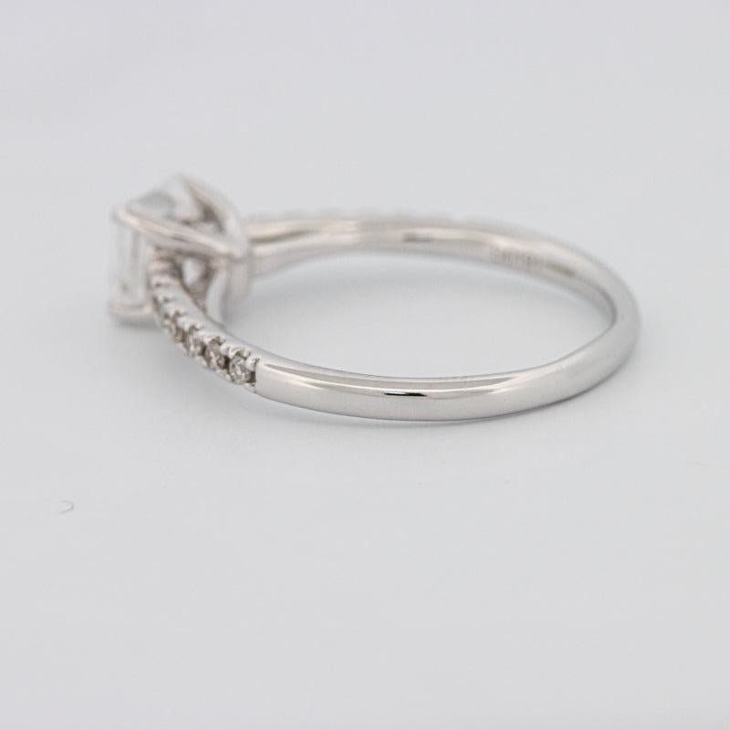 1 CT Square Radiant Solitaire Pavé Ring - ZIZOV DIAMONDS