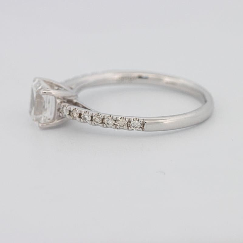 1 CT Square Radiant Solitaire Pavé Ring - ZIZOV DIAMONDS