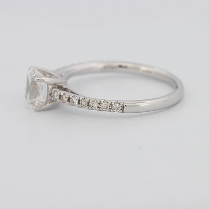 1 CT Square Radiant Solitaire Pavé Ring - ZIZOV DIAMONDS