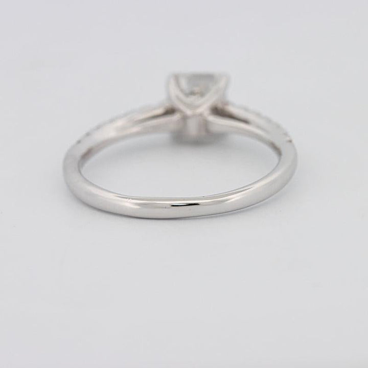 1 CT Square Radiant Solitaire Pavé Ring - ZIZOV DIAMONDS