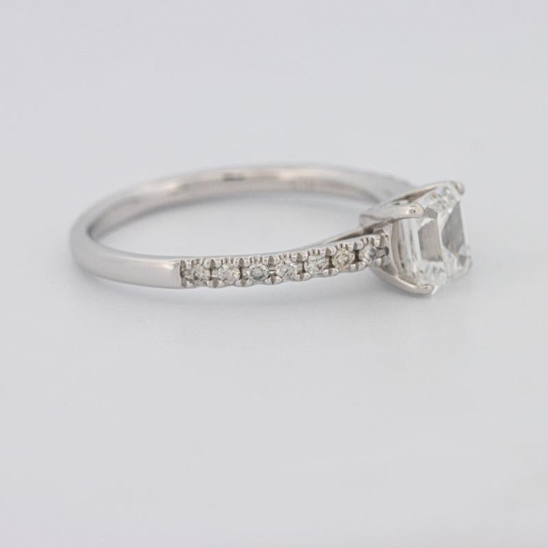 1 CT Square Radiant Solitaire Pavé Ring - ZIZOV DIAMONDS