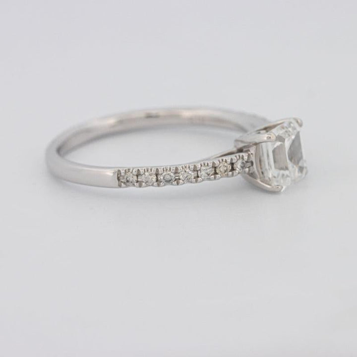 1 CT Square Radiant Solitaire Pavé Ring - ZIZOV DIAMONDS
