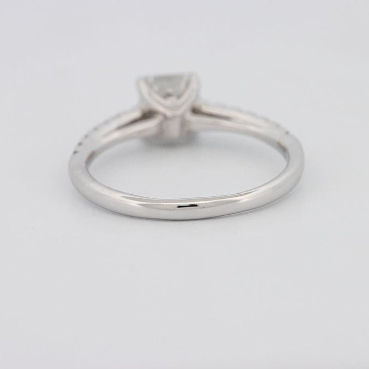 1 CT Square Radiant Solitaire Pavé Ring - ZIZOV DIAMONDS