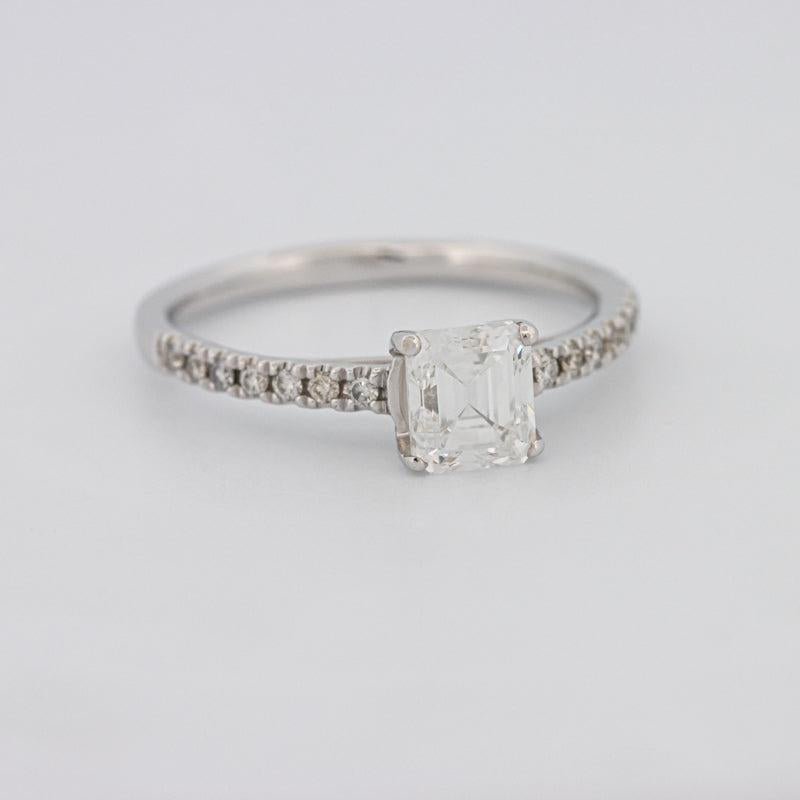 1 CT Square Radiant Solitaire Pavé Ring - ZIZOV DIAMONDS
