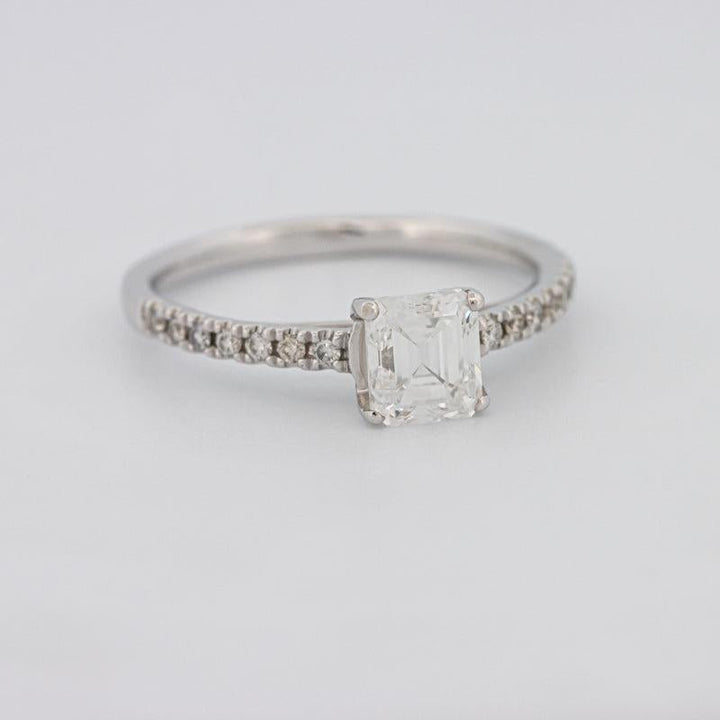 1 CT Square Radiant Solitaire Pavé Ring - ZIZOV DIAMONDS