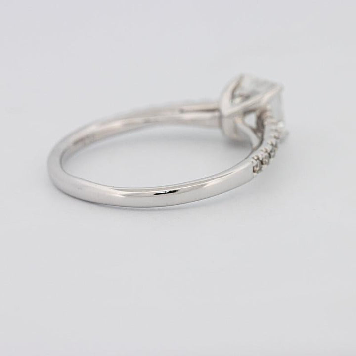 1 CT Square Radiant Solitaire Pavé Ring - ZIZOV DIAMONDS