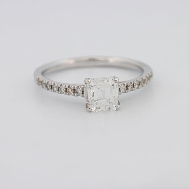 1 CT Square Radiant Solitaire Pavé Ring - ZIZOV DIAMONDS