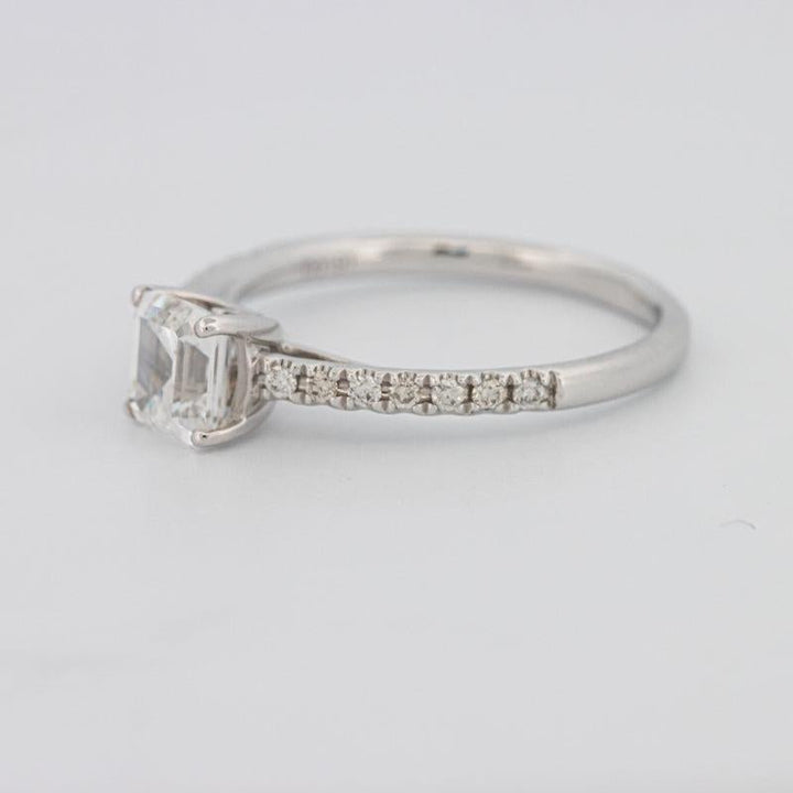 1 CT Square Radiant Solitaire Pavé Ring - ZIZOV DIAMONDS