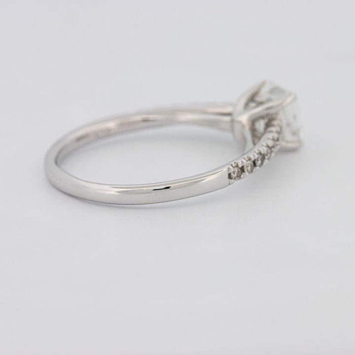 1 CT Square Radiant Solitaire Pavé Ring - ZIZOV DIAMONDS