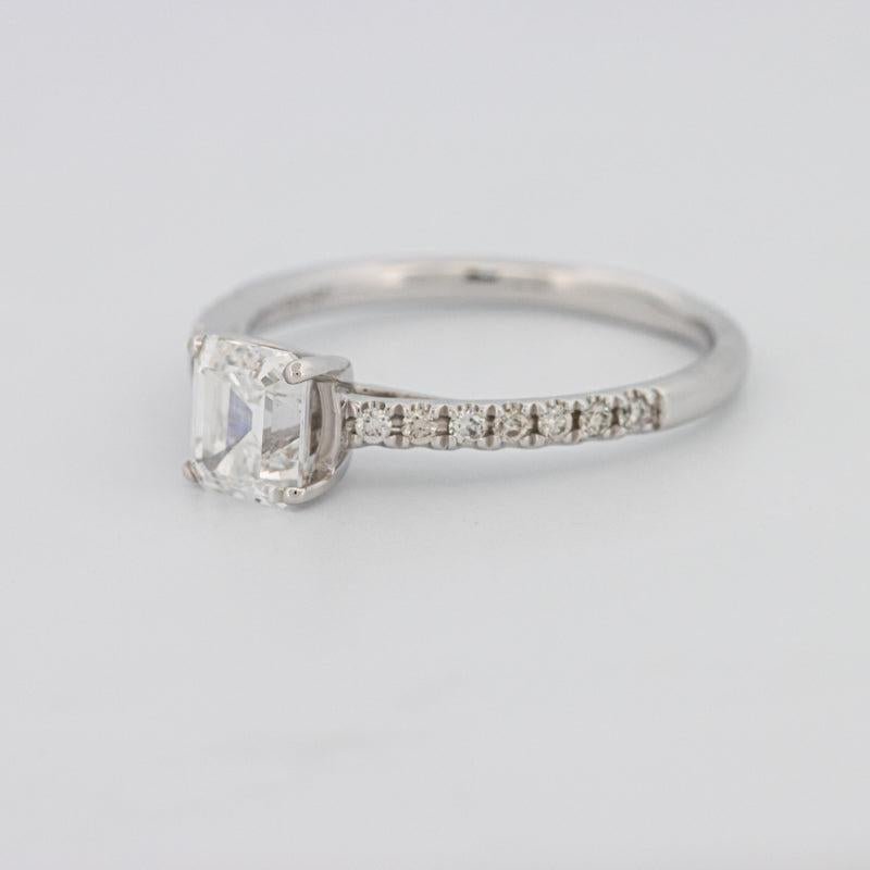 1 CT Square Radiant Solitaire Pavé Ring - ZIZOV DIAMONDS