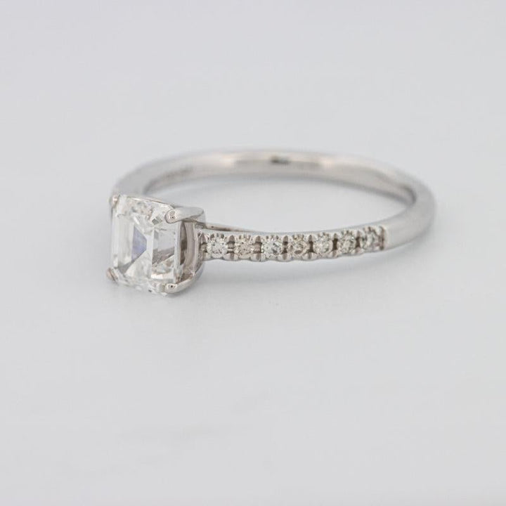 1 CT Square Radiant Solitaire Pavé Ring - ZIZOV DIAMONDS