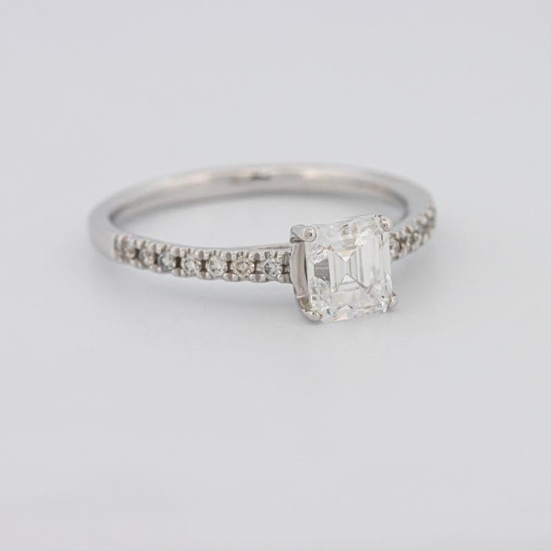 1 CT Square Radiant Solitaire Pavé Ring - ZIZOV DIAMONDS