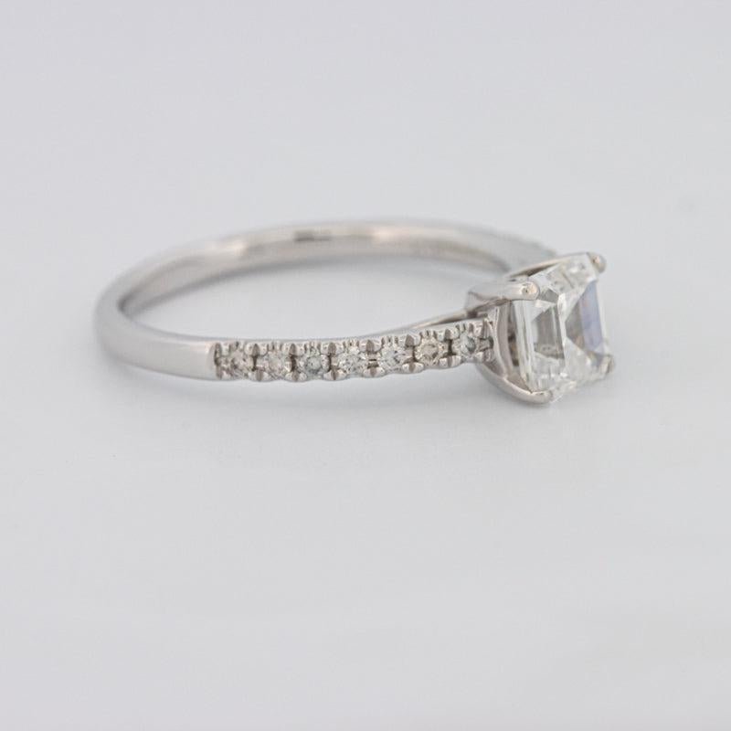 1 CT Square Radiant Solitaire Pavé Ring - ZIZOV DIAMONDS