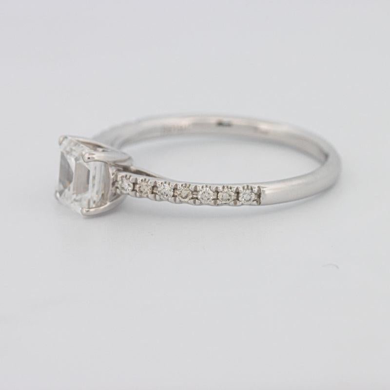 1 CT Square Radiant Solitaire Pavé Ring - ZIZOV DIAMONDS