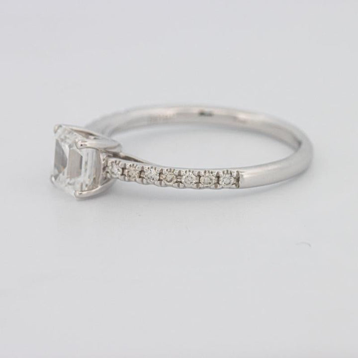 1 CT Square Radiant Solitaire Pavé Ring - ZIZOV DIAMONDS