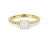 1 CT Square Radiant Solitaire Pavé Ring - ZIZOV DIAMONDS