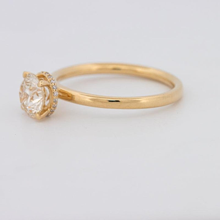 1 CT Under - Halo Round Solitaire - ZIZOV DIAMONDS