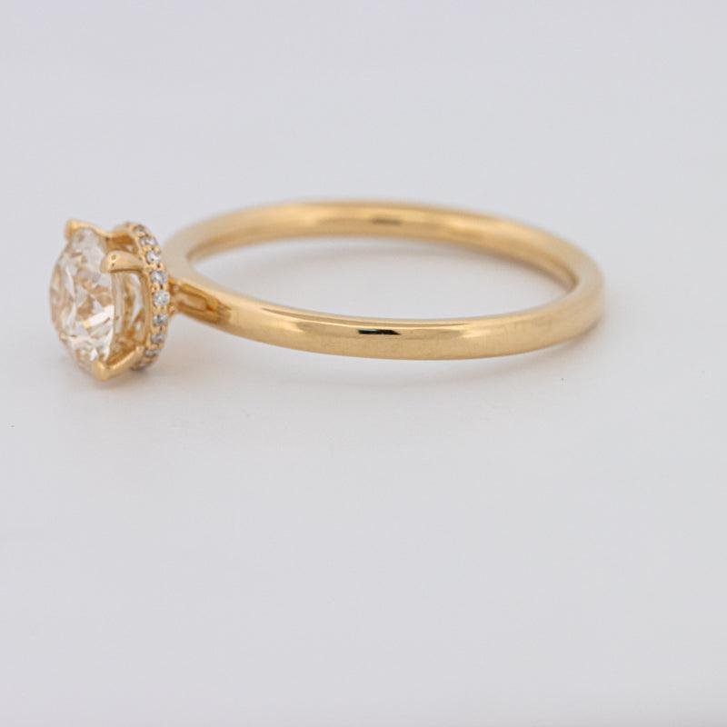 1 CT Under - Halo Round Solitaire - ZIZOV DIAMONDS