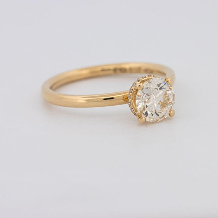 1 CT Under - Halo Round Solitaire - ZIZOV DIAMONDS