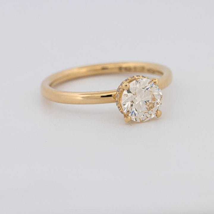 1 CT Under - Halo Round Solitaire - ZIZOV DIAMONDS