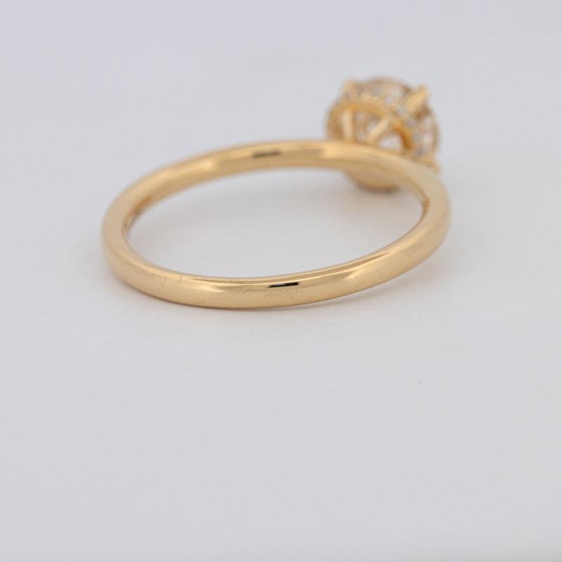 1 CT Under - Halo Round Solitaire - ZIZOV DIAMONDS