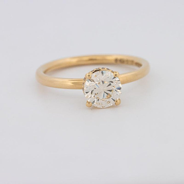 1 CT Under - Halo Round Solitaire - ZIZOV DIAMONDS