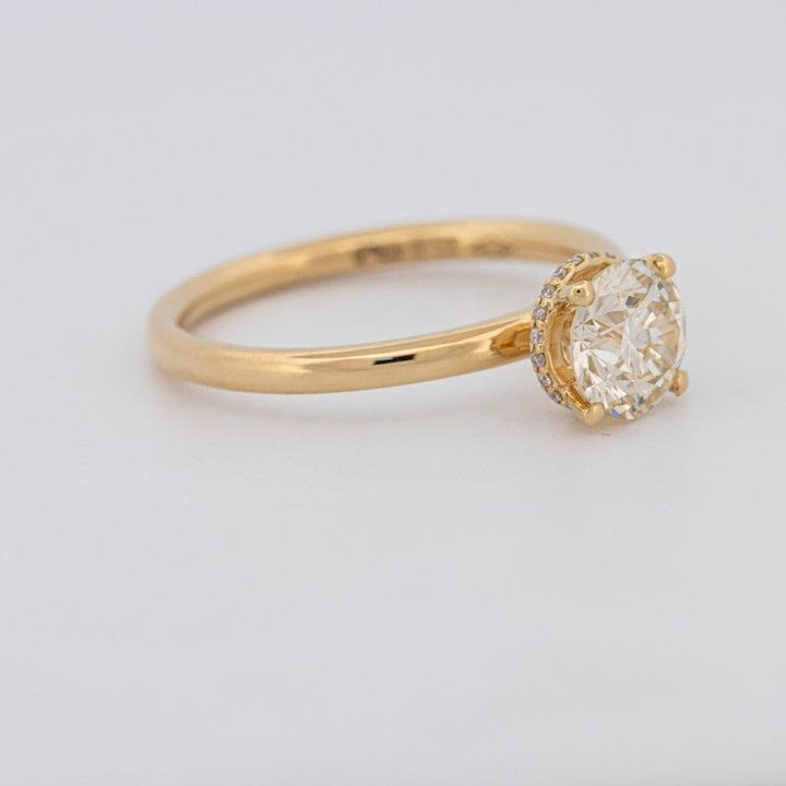 1 CT Under - Halo Round Solitaire - ZIZOV DIAMONDS