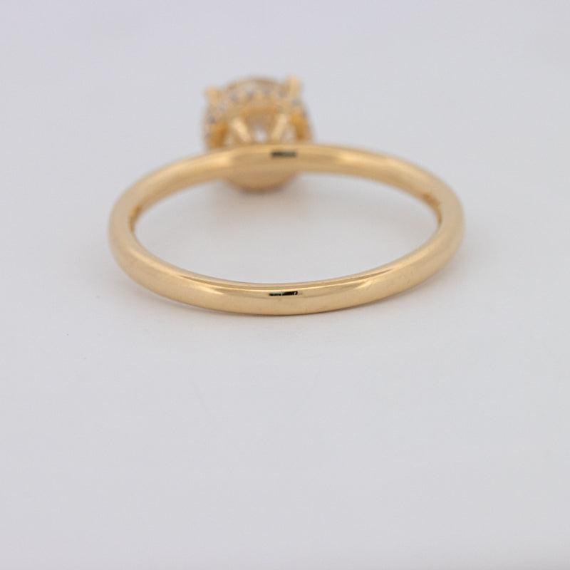 1 CT Under - Halo Round Solitaire - ZIZOV DIAMONDS