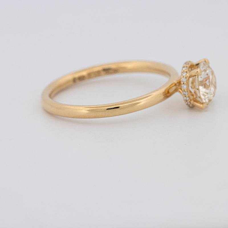 1 CT Under - Halo Round Solitaire - ZIZOV DIAMONDS