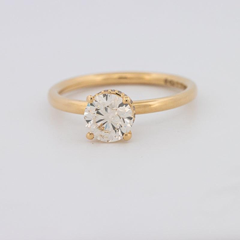 1 CT Under - Halo Round Solitaire - ZIZOV DIAMONDS