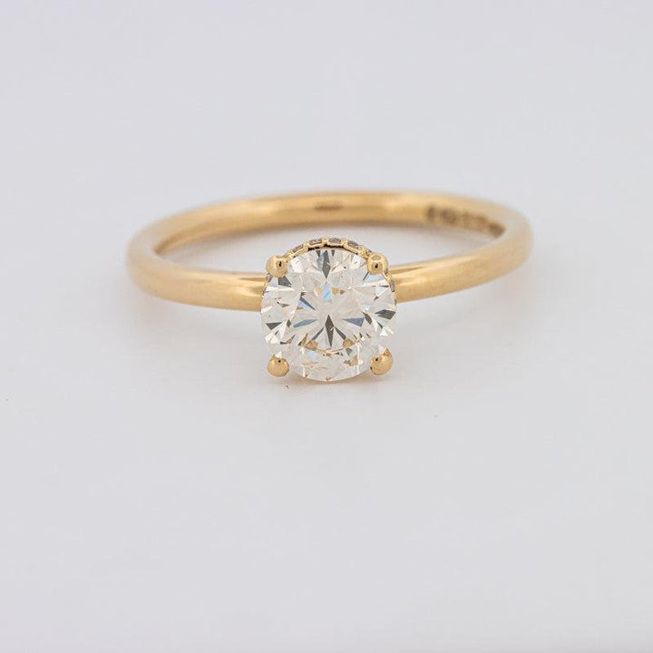 1 CT Under - Halo Round Solitaire - ZIZOV DIAMONDS
