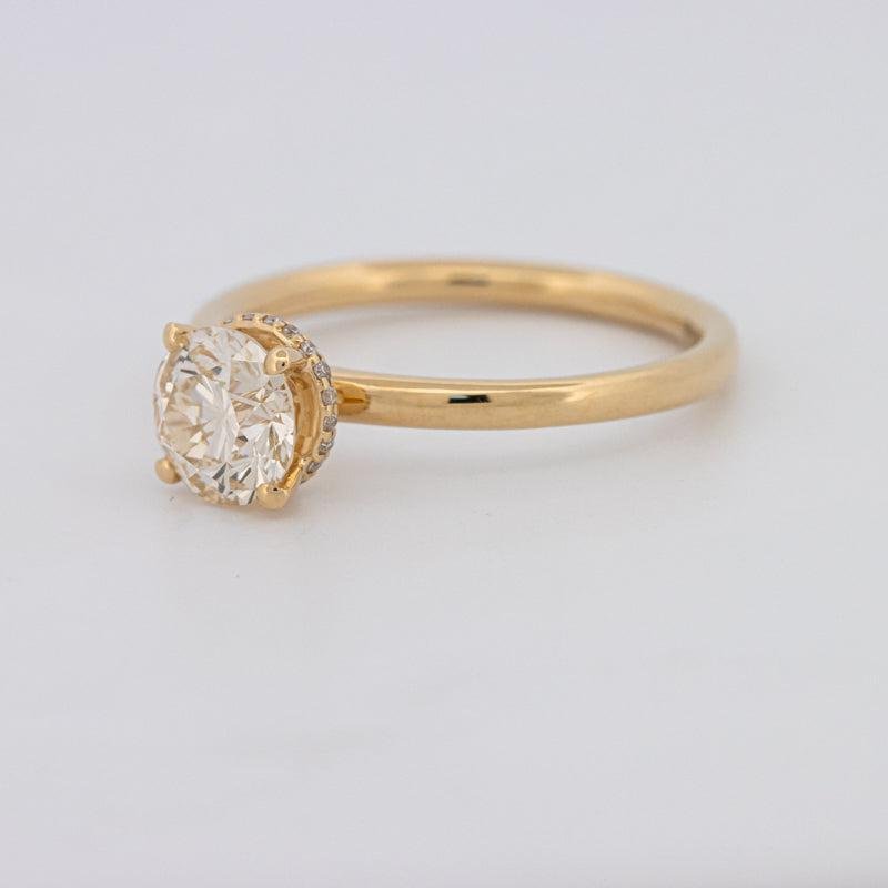 1 CT Under - Halo Round Solitaire - ZIZOV DIAMONDS