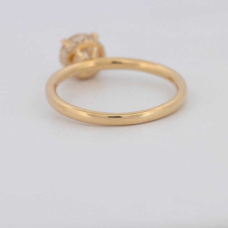 1 CT Under - Halo Round Solitaire - ZIZOV DIAMONDS