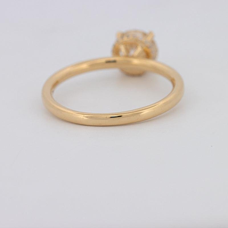 1 CT Under - Halo Round Solitaire - ZIZOV DIAMONDS