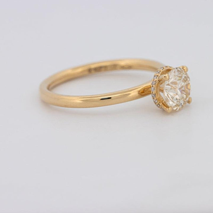 1 CT Under - Halo Round Solitaire - ZIZOV DIAMONDS