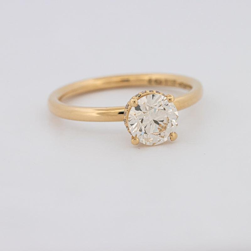 1 CT Under - Halo Round Solitaire - ZIZOV DIAMONDS