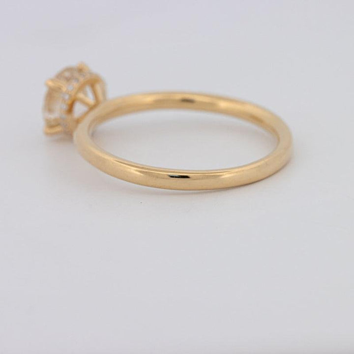 1 CT Under - Halo Round Solitaire - ZIZOV DIAMONDS