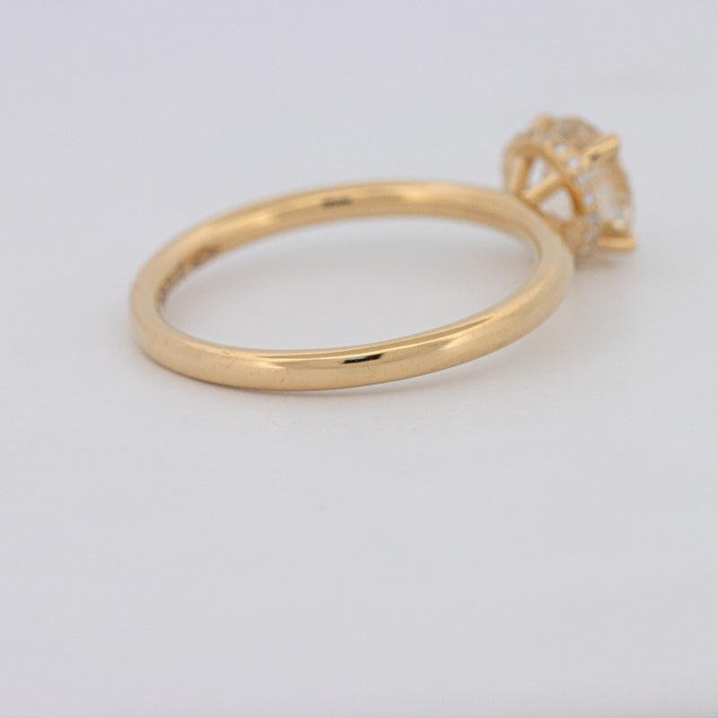 1 CT Under - Halo Round Solitaire - ZIZOV DIAMONDS