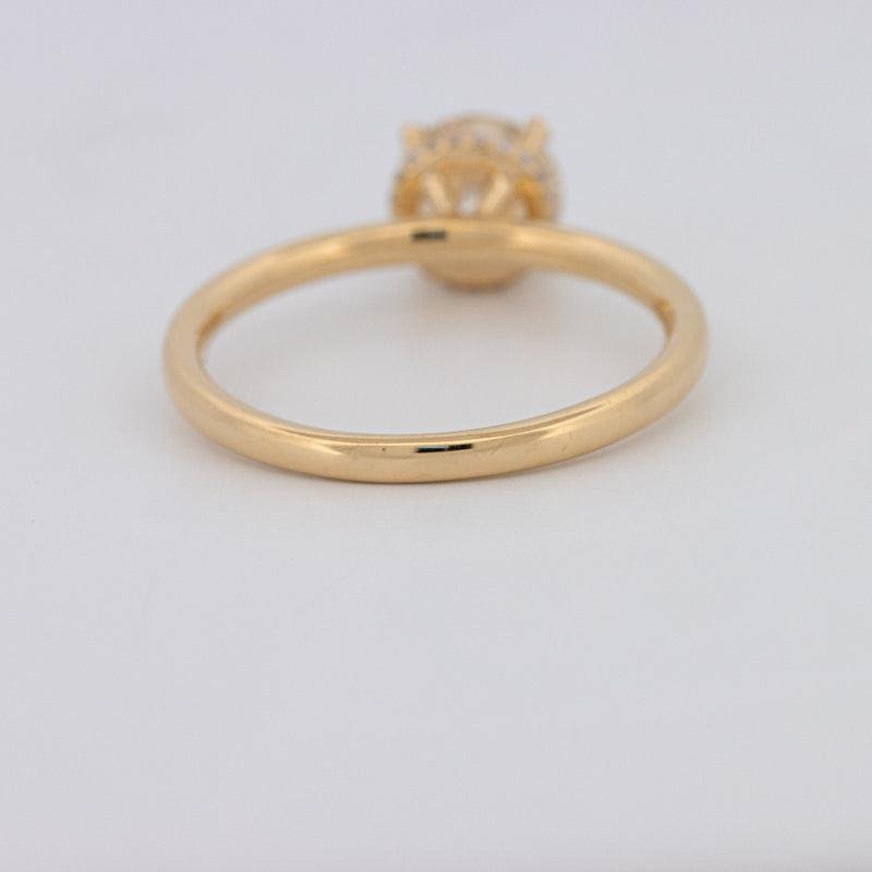 1 CT Under - Halo Round Solitaire - ZIZOV DIAMONDS