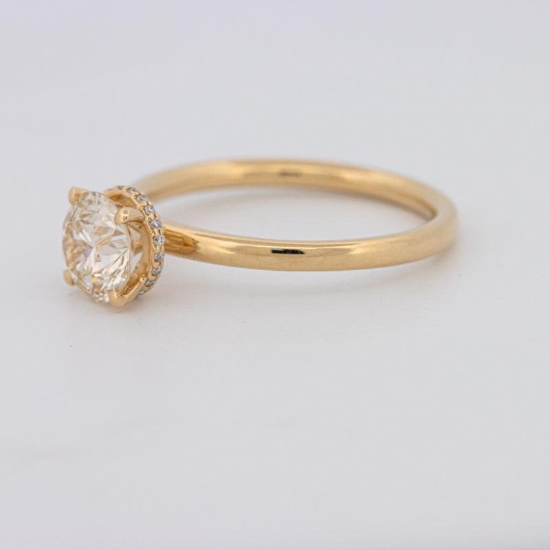 1 CT Under - Halo Round Solitaire - ZIZOV DIAMONDS