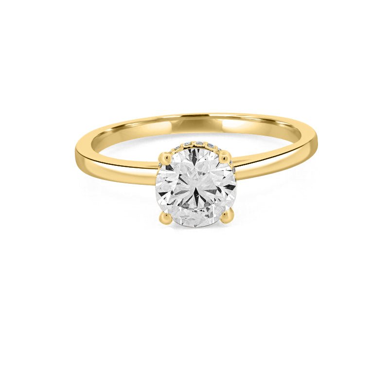 1 CT Under - Halo Round Solitaire - ZIZOV DIAMONDS