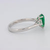 1.10 CT Pearshape Green Emerald Ring - ZIZOV DIAMONDS