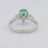 1.10 CT Pearshape Green Emerald Ring - ZIZOV DIAMONDS