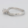 1.12 CT Round Solitaire Pave Ring with Twisted Band - ZIZOV DIAMONDS