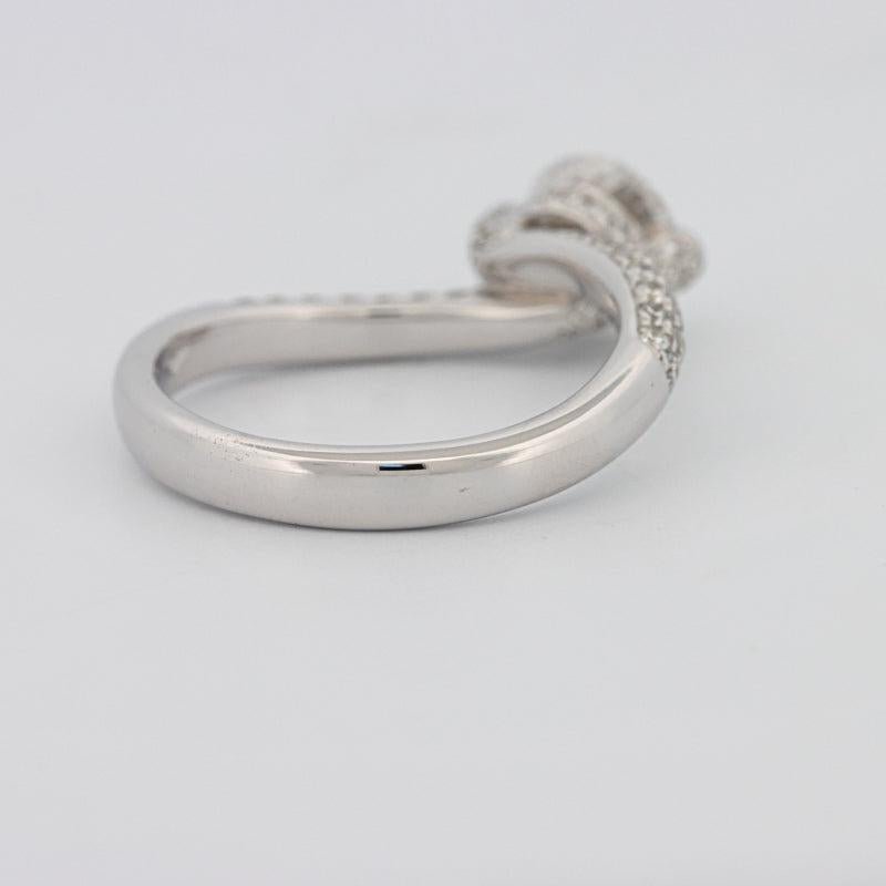 1.12 CT Round Solitaire Pave Ring with Twisted Band - ZIZOV DIAMONDS