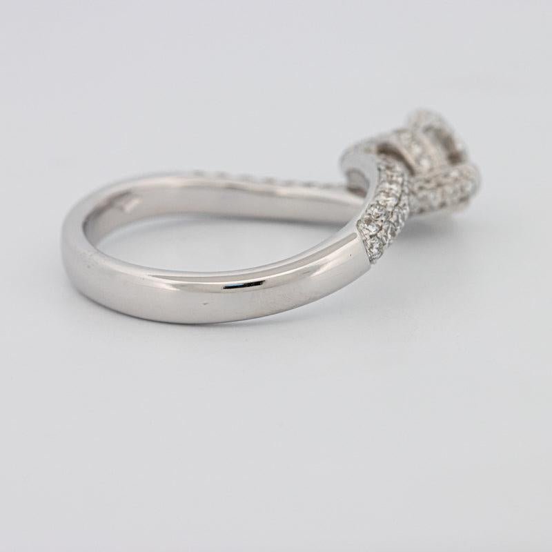 1.12 CT Round Solitaire Pave Ring with Twisted Band - ZIZOV DIAMONDS