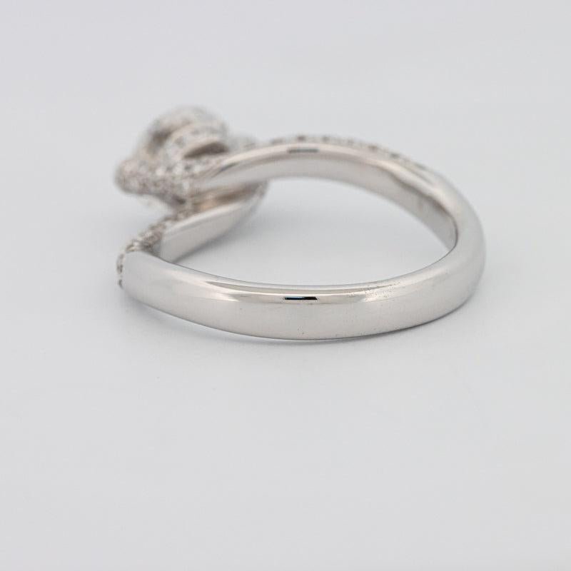 1.12 CT Round Solitaire Pave Ring with Twisted Band - ZIZOV DIAMONDS